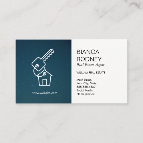 Home Icon  Real Estate Agent Business Card