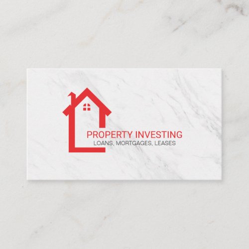 Home Icon  Real Estate  Marble Business Card
