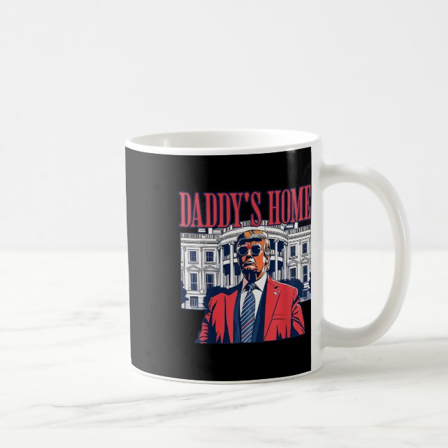 Home I'm Voting Convicted Felon 2024 Trump Daddy  Coffee Mug (Right)