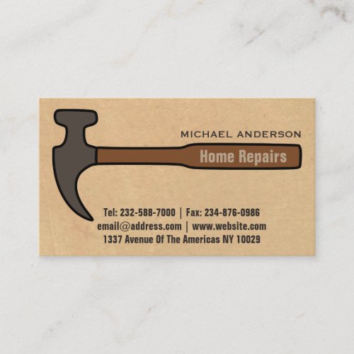 Home improvement and repair business card
