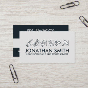 Home improvement and repair handyman services business card