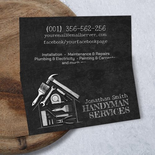 Home improvement and repair handyman services business card