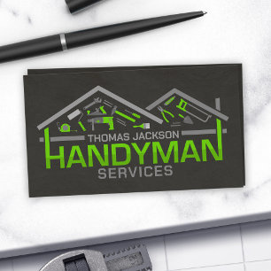 Home improvement and repair handyman services business card