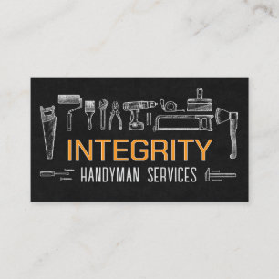 Home improvement and repair handyman services business card