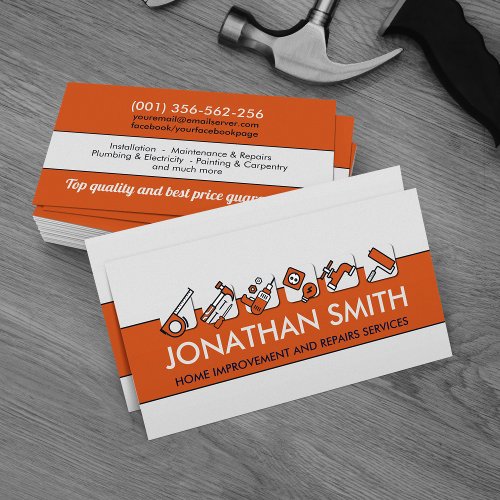 Home improvement and repair services  business card