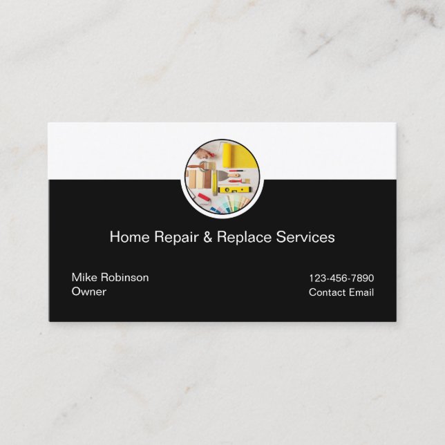 Home Improvement And Repairman Business Card (Front)