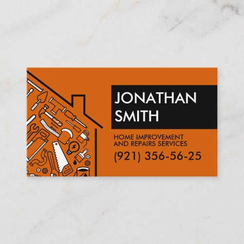 Home improvement and repairs services business card