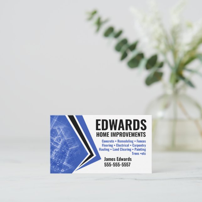 Home Improvement Business Card (Standing Front)