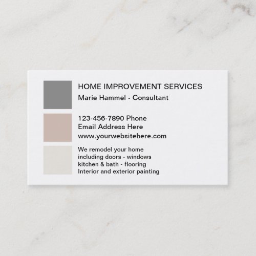 Home Improvement Business Card