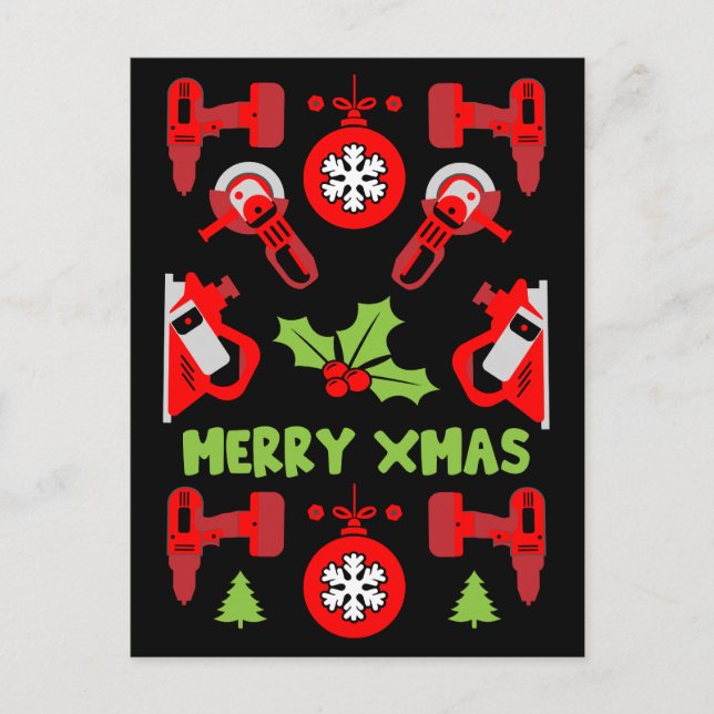 Home Improvement Christmas Gifts Holiday Postcard (Front)