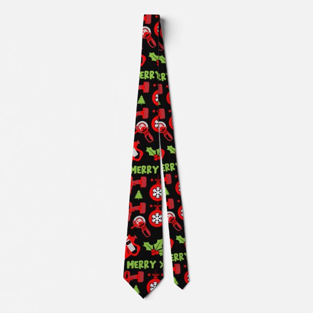 Home Improvement Christmas Gifts Neck Tie (Front)
