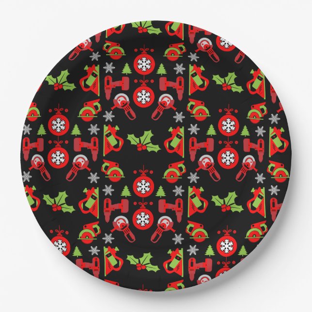 Home Improvement Christmas Gifts Paper Plates (Front)