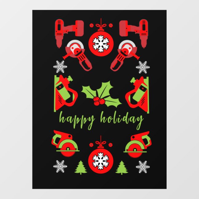 Home Improvement Christmas Gifts Window Cling (Sheet)