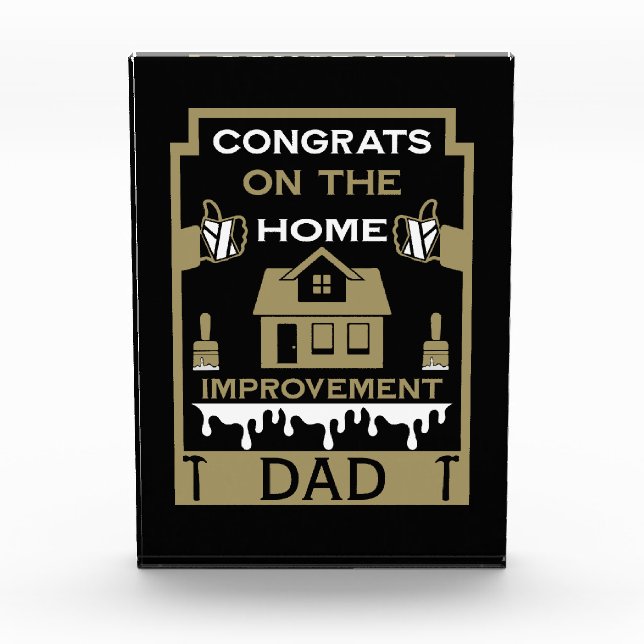 Home Improvement Congratulation Acrylic Award (Front)