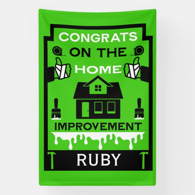 Home Improvement Congratulation Banner (Vertical)