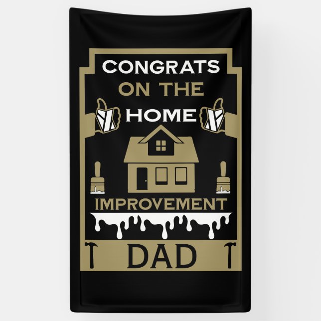 Home Improvement Congratulation Banner (Vertical)