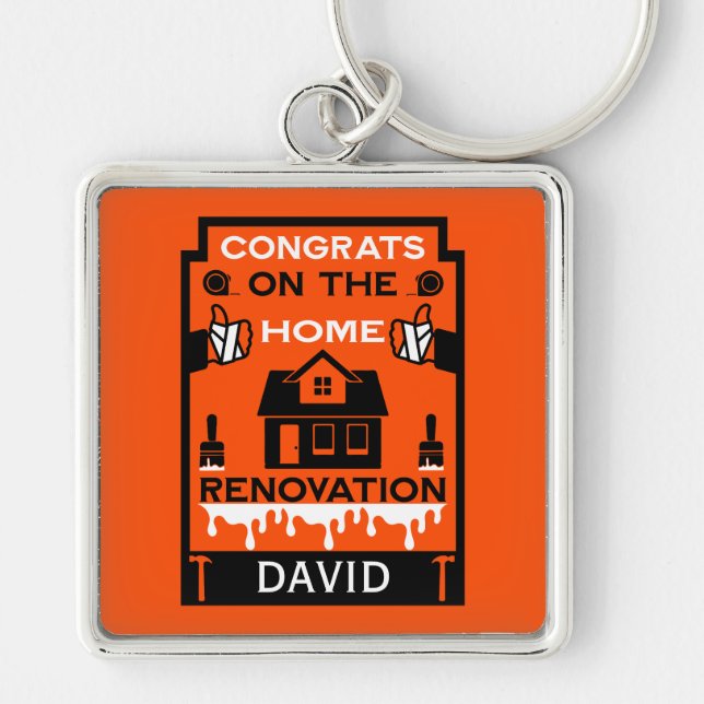 Home Improvement Congratulation Keychain (Front)