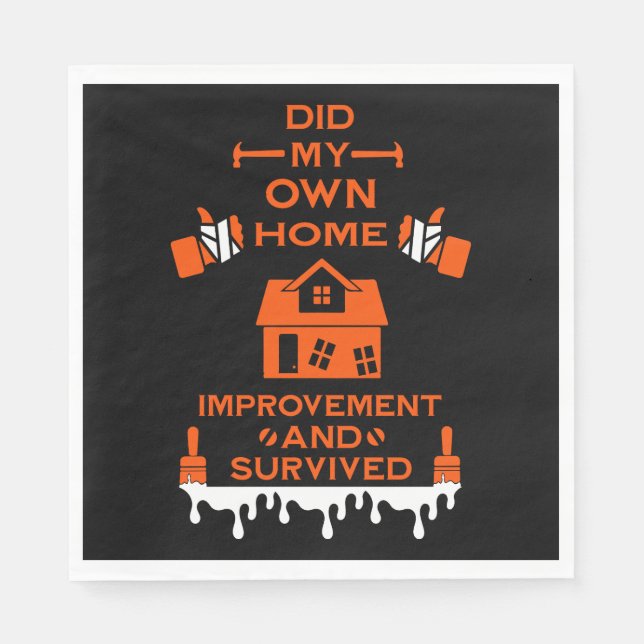 Home Improvement Congratulation Napkins (Front)