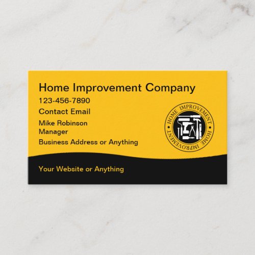 Home Improvement Modern Construction Business Card