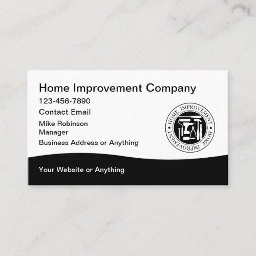 Home Improvement Modern Construction Business Card