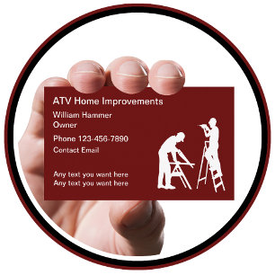 Home Improvement Theme Construction Business Cards