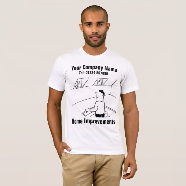 Home Improvements Cartoon to Personalise T-Shirt (Front Full)
