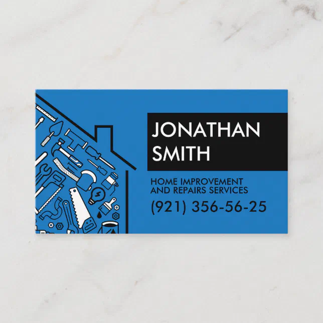 Home improvements repairs Handyman Services Business Card Zazzle