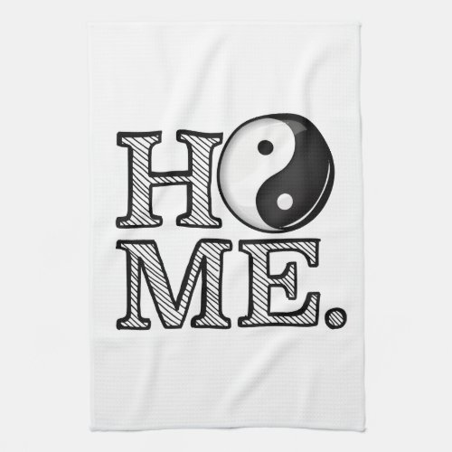 Home in Harmony Yin Yang Symbol Towel