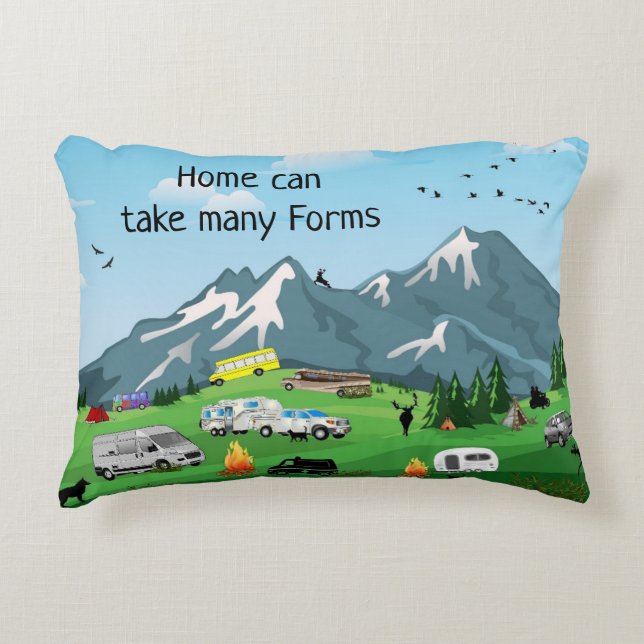 Home in Many Forms Accent Pillow (Front)