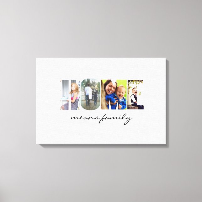 HOME in Your Photos Canvas Print (Front)