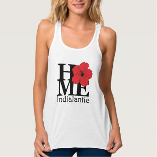 HOME Indialantic Red Hibiscus (Front Print) Tank T