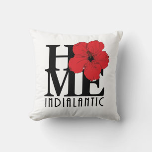 HOME Indialantic Red Hibiscus Throw Pillow