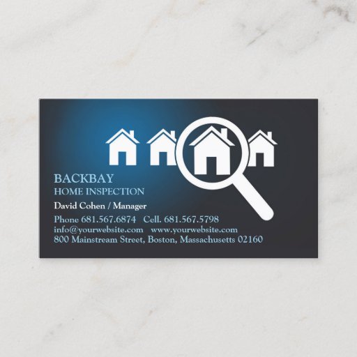 Customizable Home Inspection Business Card
