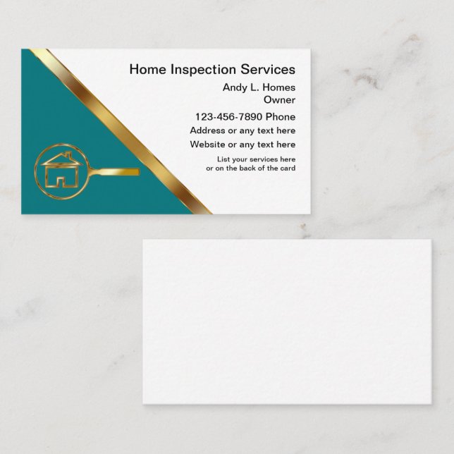 Home Inspection Business Cards (Front/Back)
