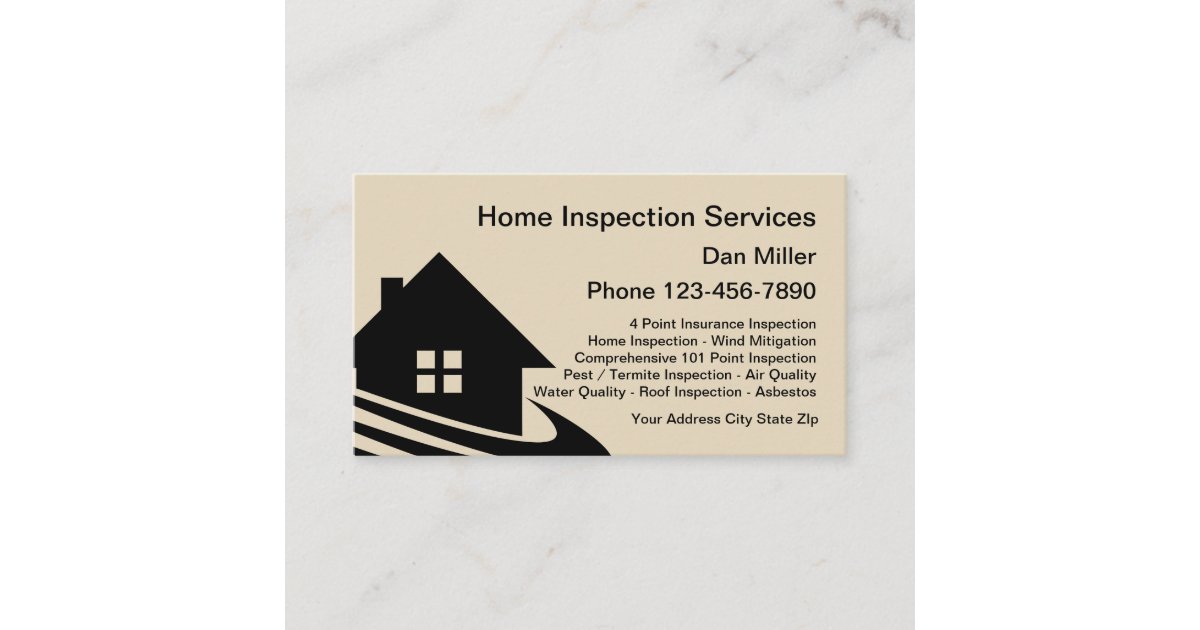 Home Inspection Services Business Cards