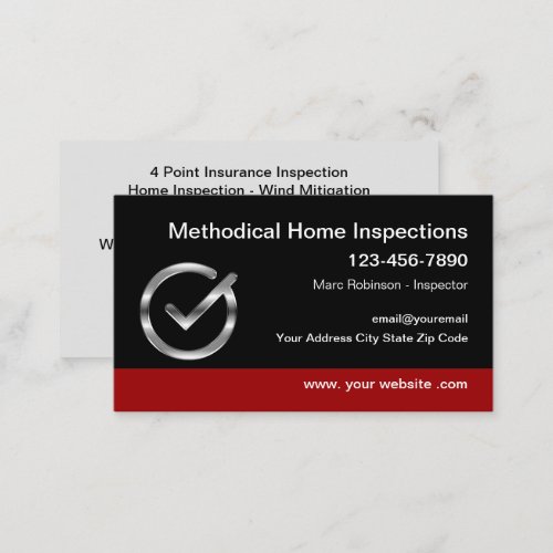 Home Inspection Services Modern Business Cards