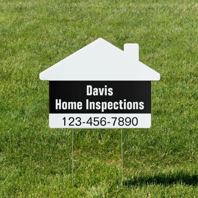 Home Inspections Inspector Business House Phone No Sign (Insitu)