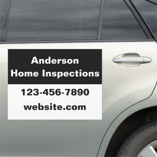 Home Inspections Inspector Business Phone Website Car Magnet (In Situ)