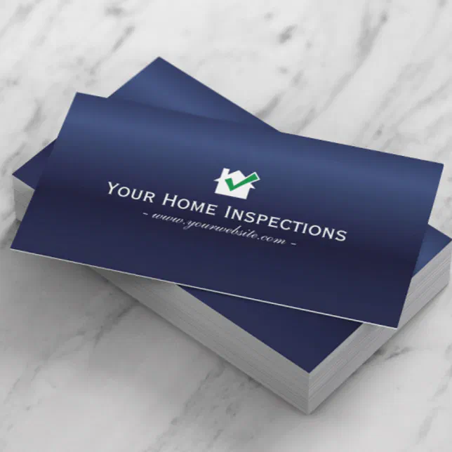 Home Inspections Real Estate Royal Blue Business Card Zazzle