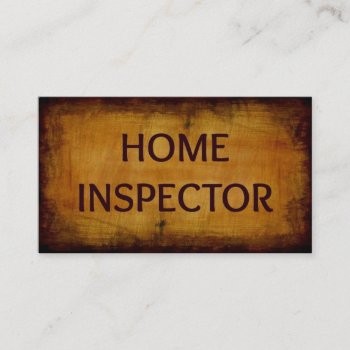 Home Inspector Business Card by businessCardsRUs at Zazzle