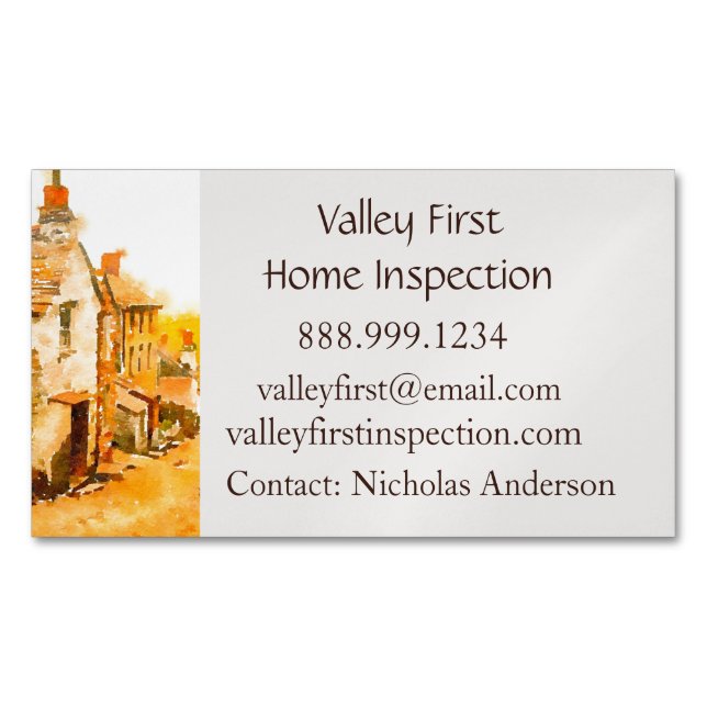 Home Inspector Licensed House Inspector Business C Card Magnet (Front)