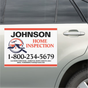 Home Inspector Real Estate Property Inspection Car Magnet