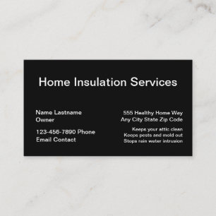 Home Insulation Business Cards