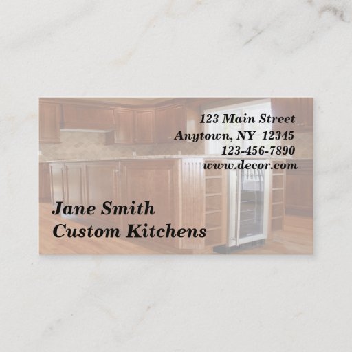 Customizable Home Interior Business Card