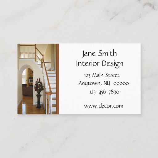 Customizable Home Interior Business Card