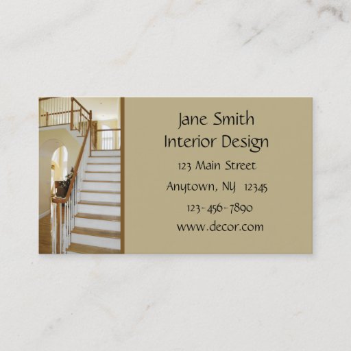 Customizable Home Interior Business Card