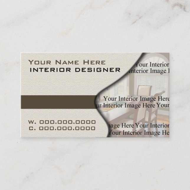 Home Interior Designer Business Cards (Front)