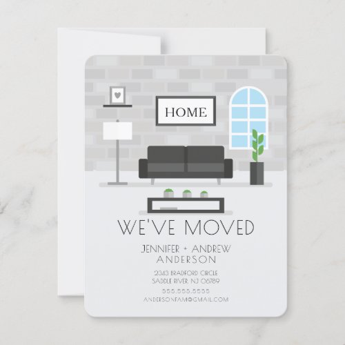 Home Interior  Modern Moving Announcement