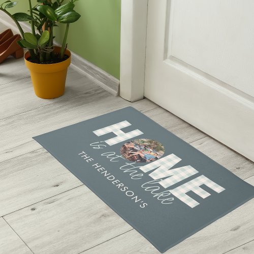 Home Is At The Lake Door Mat