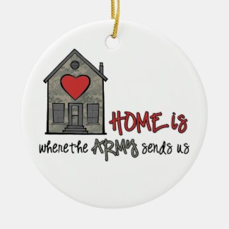 Home is ceramic ornament